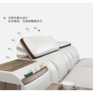 Cama Inteligente de <span class=keywords><strong>Design</strong></span> Moderno com Mesa de Maquiagem, Cama Multifuncional, Estrutura de Cama King Size, Móveis Inteligentes para Quarto, Móveis para Casa - Product Image 3