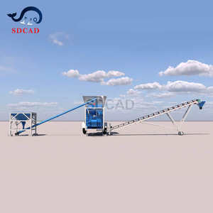 Yhzm60 Centrale a Beton Mobile Beton Doppel wellen mischer anlage m3/<span class=keywords><strong>h</strong></span> mit integriertem Zements ilo - Product Image 2