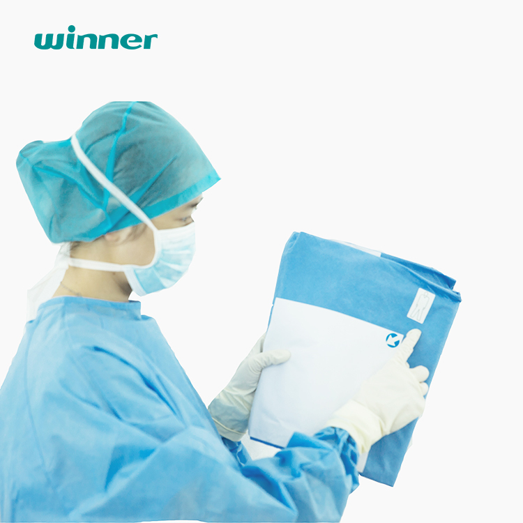Arteriography surgical drape material cerebral angiography drape