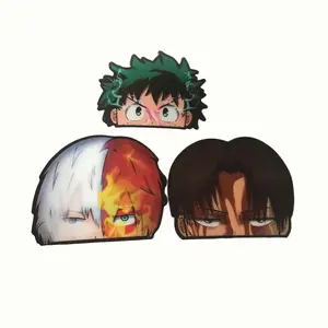 Anime Stickers 3d Whole Sale Lenticular Motion Bumper Sticker Custom Anime 3D Sticker Car Anime Die Cut Lenticular Stickers