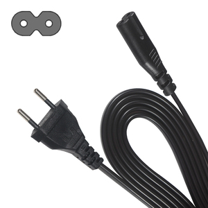 Adaptateur C8 à angle noir pour prise KC IEC, câble d'alimentation C7-Europlug AC 220V EU 2 broches vers câble d'alimentation C7 femelle - Product Image 6