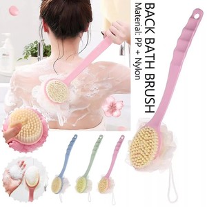 RTS fabbrica <span class=keywords><strong>2</strong></span> In1 lungo manico spazzola da bagno morbida per capelli sfera spazzola da bagno di spazzola posteriore fiore artefatto con cintura da bagno - Product Image 3