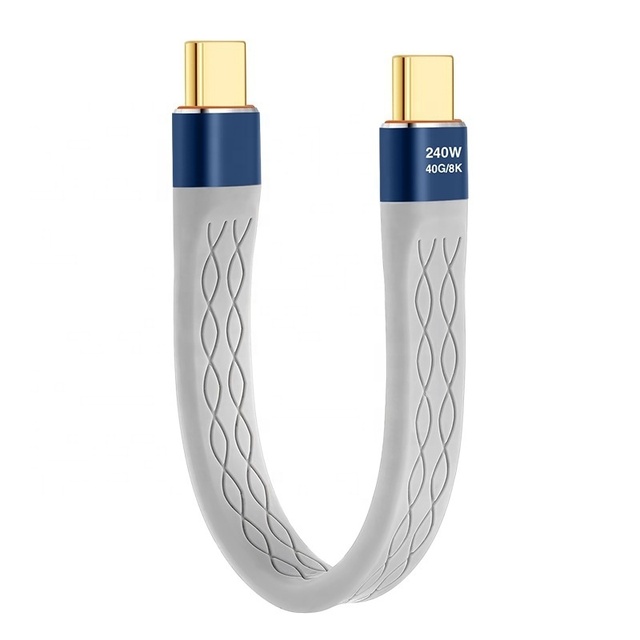 USB 4 Thunderbolt 4 Type-C Cable 240W 40Gbps Data Transmission 8K 60Hz 5A Fast Charging TPE Jacket Phone Holder for Mobile Phone