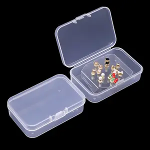 Custom Logo Small PP Compact Magnet Buckle Screw Nail Box Plastic Clear Bobby Pins Packaging Case