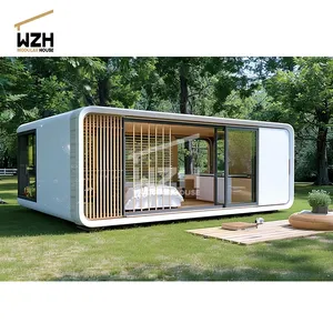 Rumah kaca Prefab Tiongkok rumah kecil modern 20ft modular kecil apple rumah kabin resor apple