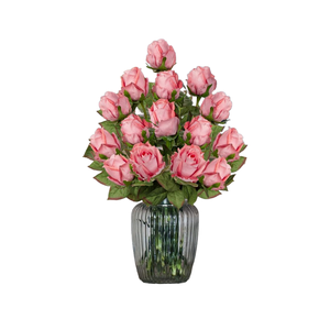Roses artificielles à longue tige en soie pour bouquet de mariage DIY, centre de table, décoration intérieure - Product Image 3