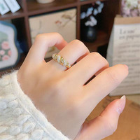 Anelli con Diamanti Alternati 'Stay Together', Diamanti Coltivati in Laboratorio, Placcati in Oro Giallo 18K, Versatili per Fidanzamento e Matrimonio, Gioielli Raffinati per Donne