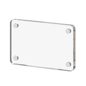 Hai Mặt Thép Không Gỉ Từ Acrylic Thân Thiện Với Môi UV In Rõ Ràng Khung Ảnh Nhỏ Cho Đám Cưới Nhà Máy Tính Để Bàn Hiển Thị - Product Image 3