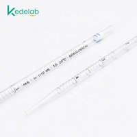 Kedelab Pipette sérologique stérile en plastique jetable de laboratoire 1ml 2ml 5ml 10ml 50ml Pipette sérologique