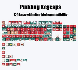 Klee Noël personnalisé Keycaps SAX Profile PBT <span class=keywords><strong>PC</strong></span> Quintuple Side Sublimation Pudding Keycap Set 125 touches - Product Image 4