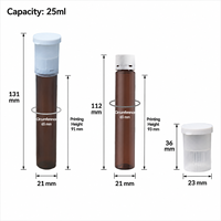 Flacon à double compartiment en PP de 10 ml, 20 ml, 25 ml, 30 ml, 50 ml pour l'emballage de médicaments et de compléments alimentaires