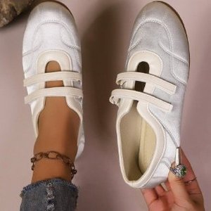 Scarpe da Donna alla Moda Rosa Chiaro con Doppio Velcro, <span class=keywords><strong>Ballerine</strong></span> Mary Jane, Scarpe Casual Basse per Ragazze - Product Image 6