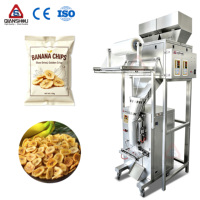 Machine d'emballage multifonctionnelle VFFS à double tête pour chips de banane, remplissage automatique, emballage et scellage