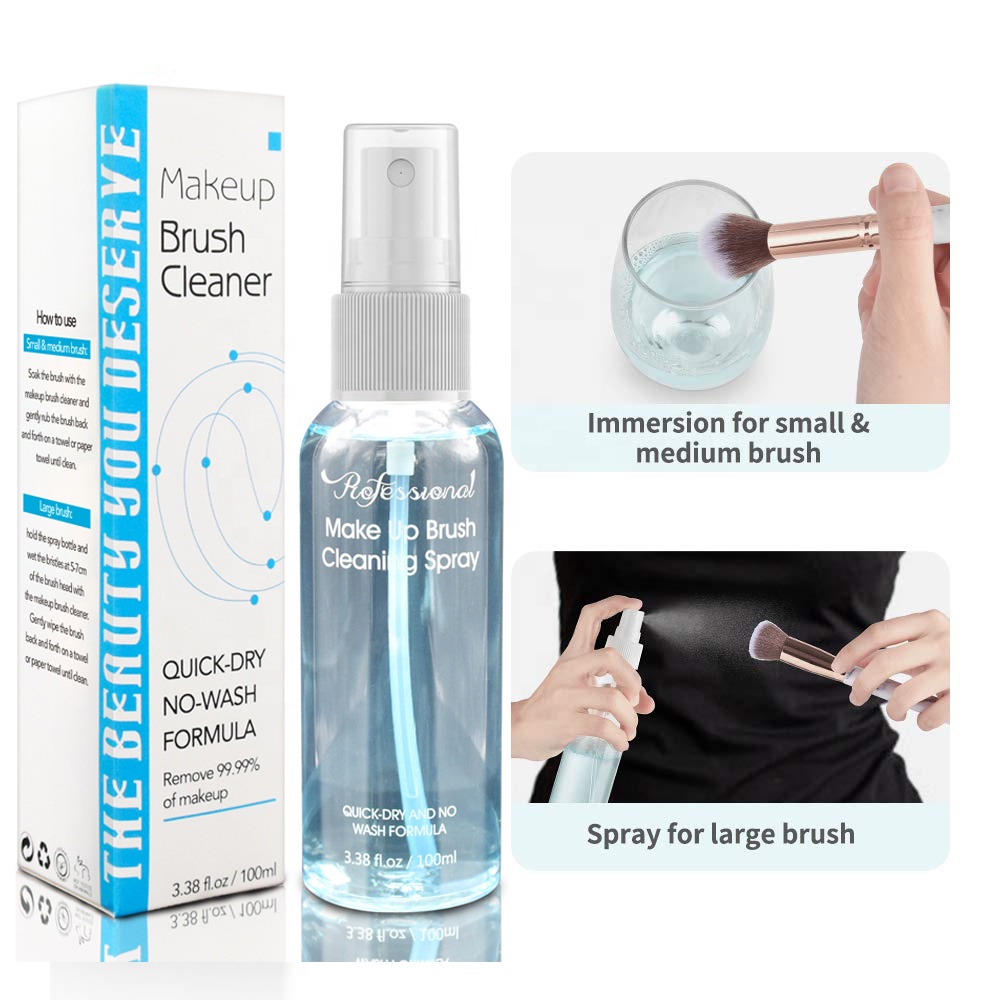 Мощная Очищающая стерилизующая быстросохнущая жидкая губка без остатка жидкости Кисть для макияжа очищающий спрей