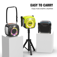 MICCELL taşınabilir oyun havai fişek gece lambası disko müzik kablosuz hoparlör colourfor led ışık karaoke hoparlörü