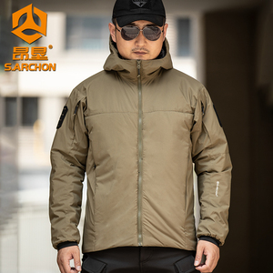 Áo khoác chiến thuật mùa đông nam kiểu Aladdin có mũ trùm đầu, chống gió, chất liệu cotton, bộ đồ dã ngoại, đi làm, khóa kéo, chống thấm nước, nhà sản xuất bán buôn áo gió - Product Image 6