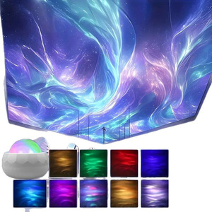 Luce di Proiezione Aurora con Effetto Acqua e Cielo Stellato, Illuminazione Decorativa Ambientale con Telecomando, Alimentazione USB, Luce Notturna per Camera da Letto - Product Image 5