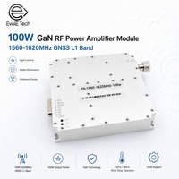 Módulo Amplificador de Potencia RF Lineal GaN GNSS L1 de 100W, 1560-1620MHz, DC28V, Control RS485, Salida N-F, Ultra Bajo Ruido, Alto P1dB, Aluminio