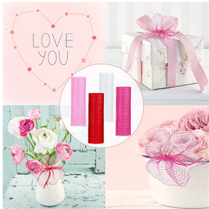 Malla metálica para decoración navideña, <span class=keywords><strong>Red</strong></span> y <span class=keywords><strong>Red</strong></span>, polivinílico Rollos de malla para decoración del Día de San Valentín, flores, coronas, árboles - Product Image 6