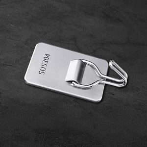 High-strength stainless steel <b>hooks</b>, adhesive, no drilling required, suitable for <b>bathrooms</b>, living rooms, kitchens, and - Product Image 4