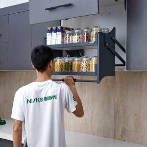 Cesta de Almacenamiento Extraíble de Vidrio para Armario, Estantes Extraíbles Automáticos - Product Image 1