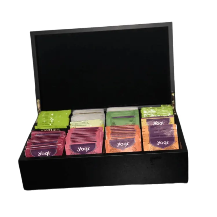 2023 Top Seller Big Natural 8 Compartments Wooden Tea Box