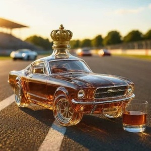 Decantador de Whisky con Forma de Coche de Policía Explosivo, Botella de Vidrio con Diseño 3D Creativo de Coche - Product Image 5