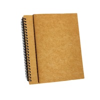 Carnet de notes A5 en kraft personnalisé avec logo, pages intérieures vierges sans acide, reliure cousue haute visibilité, promotionnel, vente en gros