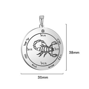 จี้กุญแจแห่งโซโลมอนสำหรับสร้อยคอ เครื่องประดับสแตนเลส พระเครื่อง จันทร์ ดาวเสาร์ ดาวพฤหัส ดวงอาทิตย์ ดาวศุกร์ ดาวอังคาร ดาวพุธ  พร้อมสัญลักษณ์ลึกลับ - Product Image 5