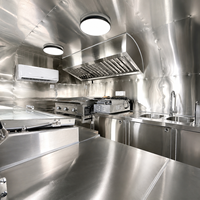Nouveau camion de restauration mobile en acier inoxydable 304, remorque alimentaire pour hot-dogs, camping-car, chariot de café et de crème glacée avec cuisine complète