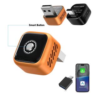 ดองเกิลแอนดรอยด์ออโต้ 2 in 1 แบบพกพา กล่อง Carplay AI ไร้สาย อะแดปเตอร์ Carplay อุปกรณ์เสริมในรถยนต์อื่นๆ - Product Image 1