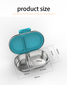 Hot người bán BPA free trở lại trường học máy rửa chén và lò vi sóng an toàn thép không gỉ Bento Box cho trẻ em và học sinh trung học - Product Image 5