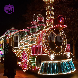 Décoration lumineuse créative à LED en forme de train de Noël pour jardin familial, complexe hôtelier et exposition sur le thème des fêtes - Product Image 2