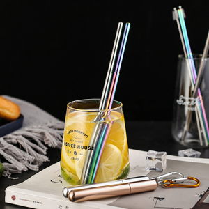 شفاطات الشرب المحمولة القابلة لإعادة الاستخدام المصنوعة من الفولاذ المقاوم للصدأ بسعر الجملة ذات تصميم شعبي - Product Image 3