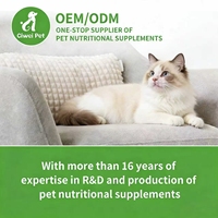 Complément alimentaire naturel 6-en-1 certifié GMP pour les voies urinaires des animaux de compagnie – Soutien complet pour les reins et la vessie des chats – Friandises à mâcher contre les calculs de struvite et les infections urinaires