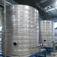 Réservoir de stockage d'eau cylindrique vertical en acier inoxydable SUS304 de 1000 litres de forme ronde, réservoir de stockage de liquides pour l'eau potable