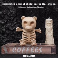 Décoration d'Halloween : Squelette d'animal simulé pour bars et maisons hantées - Squelette de panda roux