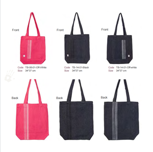 Sac fourre-tout élégant pour femme, spacieux, fabriqué en coton égyptien 100%, léger, pour usage quotidien, avec longues poignées et doublure en toile - Product Image 1
