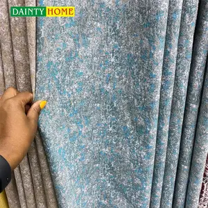 Cortina jacquard para quarto e sala de estar, 100% poliéster, cortinas de tecido, decoração de sala de estar