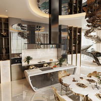 Service de rendu 3D de villas contemporaines, design d'intérieur avec mobilier de luxe sur mesure, solution clé en main