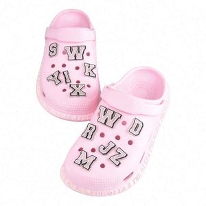 Ingrosso lettere <span class=keywords><strong>e</strong></span> numeri da scarpe per Clogs scarpe con fori parole iniziali nome età PVC gomma Charms - Product Image 3