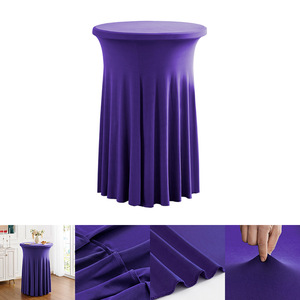 Round Spandex Cocktail Tablecloths with Skirt Cocktail Round <b>Table</b> Cover Spandex Stretch <b>Square</b> Tablecloth Skirt for <b>Table</b> <b>Bar</b> - Product Image 5
