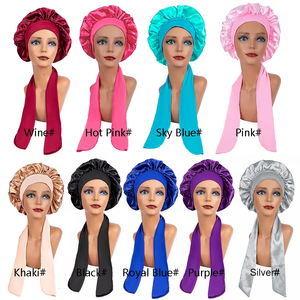 <span class=keywords><strong>Bonnet</strong></span> <span class=keywords><strong>en</strong></span> Satin Double Couche Personnalisé <span class=keywords><strong>En</strong></span> Gros avec Logo, pour Tresses Longues, Bande Large Réglable, Chapeau <span class=keywords><strong>de</strong></span> <span class=keywords><strong>Nuit</strong></span>, <span class=keywords><strong>Bonnet</strong></span> <span class=keywords><strong>de</strong></span> Sommeil <span class=keywords><strong>en</strong></span> <span class=keywords><strong>Soie</strong></span> - Product Image 5