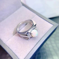 Bague en argent 925 de haute qualité, opale naturelle, minimaliste, grande bague pour homme, pour un usage quotidien
