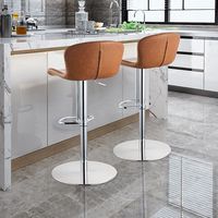 Chaise de bar nordique moderne et simple, chaise de bar à dossier réglable de luxe léger pour la maison, tabouret de bar haut pour réception/caisse
