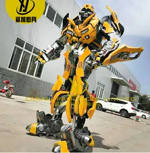 Penjualan Laris Pabrik Transforme Kostum Bumble Bee Kostum Kinerja Robot LED Menarik