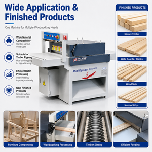 Scie à ruban multi-lames stable pour le bois, pour la découpe uniforme de panneaux massifs et de composants de meubles Mj141-0850 Stable - Product Image 6