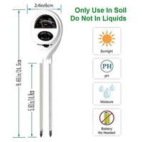Usine prix de gros trois-en-un testeur de sol capteur d'humidité valeur lumineuse pH-mètre testeur de sol testeur de sol sans batterie