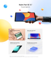 Redmi Pad SE 8 6+128GB EU, Procesador Qualcomm de Cuatro Núcleos, Pantalla Táctil, Carga Rápida, Android, Entretenimiento, Wi-Fi, Nuevo USB-C
