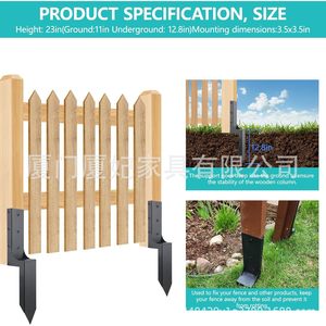 Kit de Anclaje para Cercas Xiamen Princess, Metal Negro, Cabeza Hexagonal de 1 Pulgada, para Base de Cerca de Madera, Clavo para Sujeción al Suelo 2 - Product Image 2